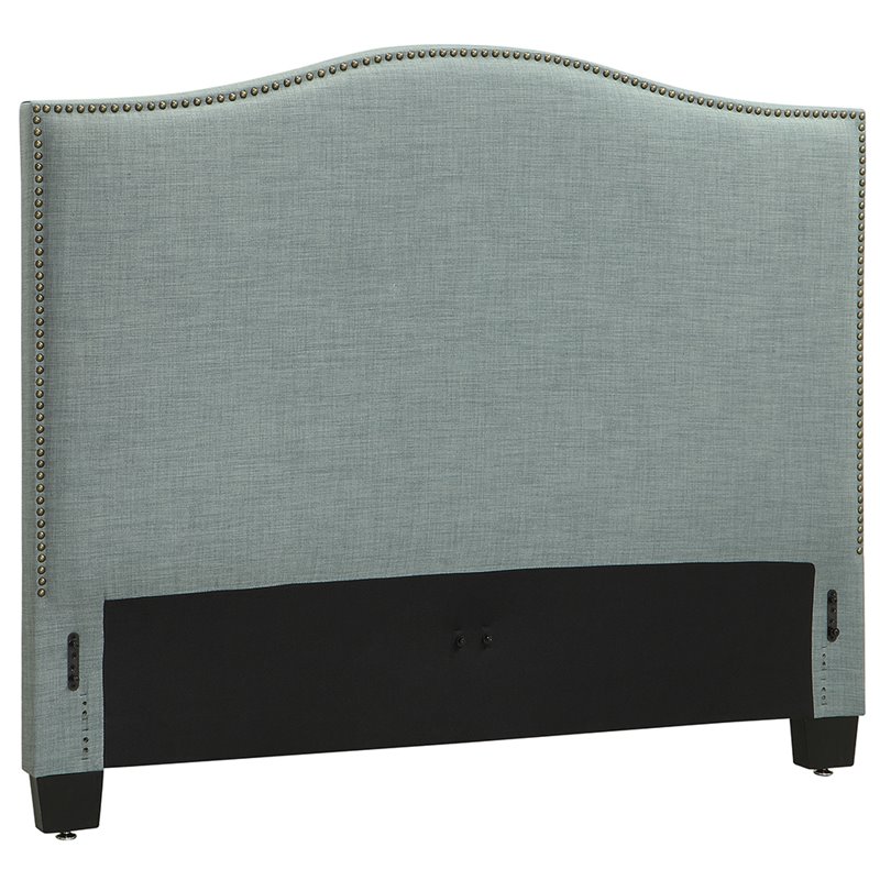 Modus Geneva Camelback Queen Panel Headboard in Blue bird