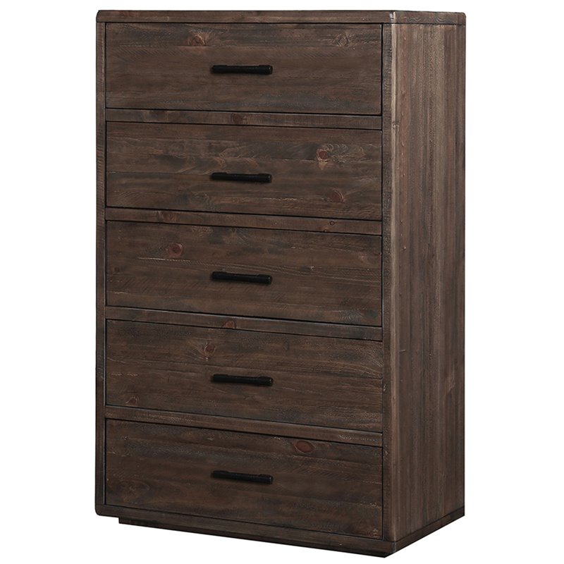 Modus Mckinney 5 Drawer Chest In Espresso Pine Akk184 Modus Mckinney 5 Drawer Chest In