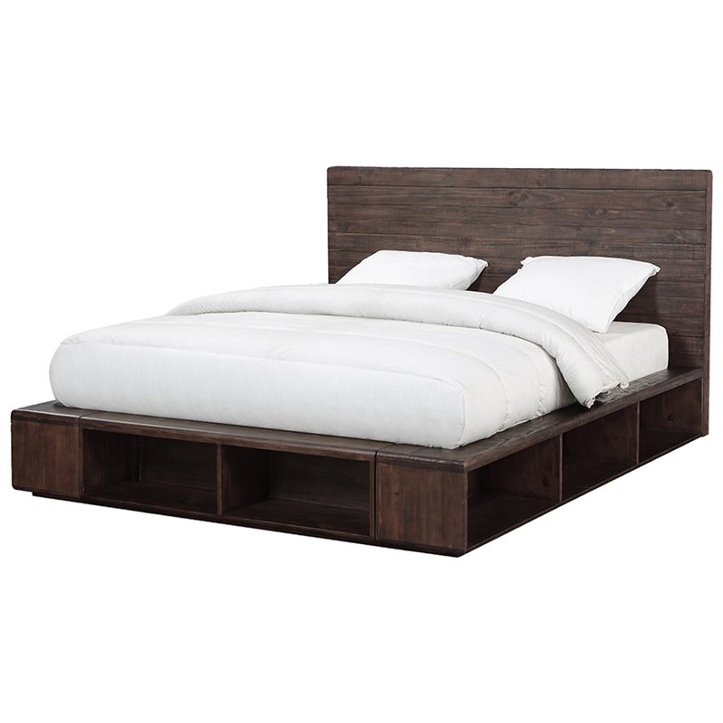 Modus Mckinney Full Platform Storage Bed In Espresso Pine Akk1f4 Modus Mckinney Full Platform Storage Bed In Espresso Pine