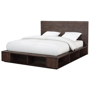 modus mckinney platform storage bed in espresso pine