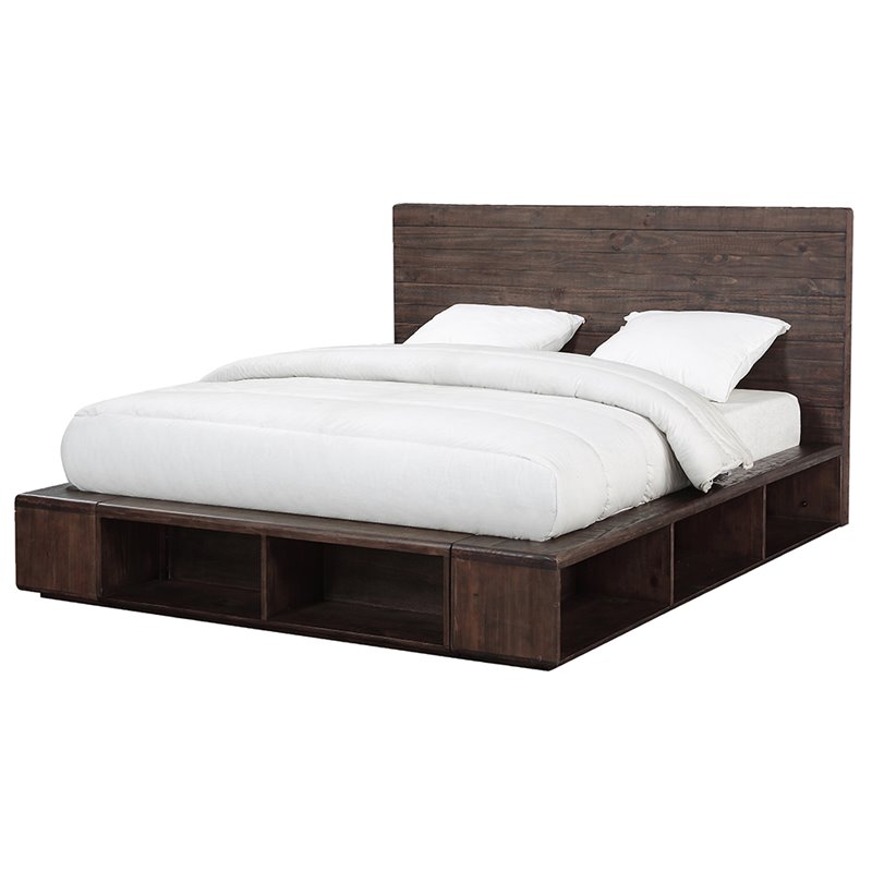 Modus Mckinney California King Platform Storage Bed In Espresso Pine Akk1f6