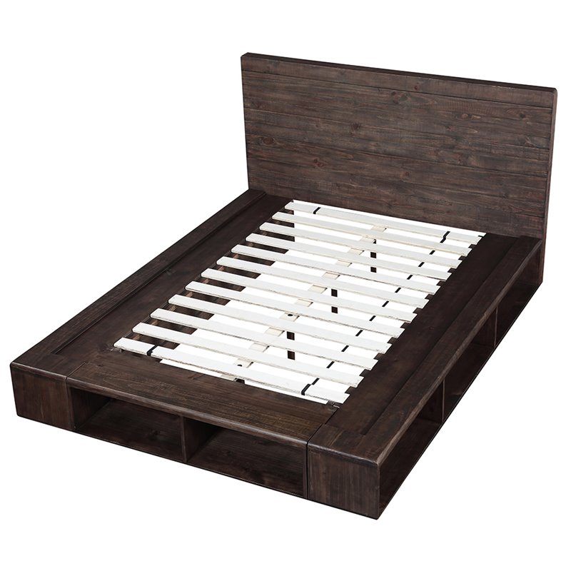 Modus McKinney King Platform Storage Bed in Espresso Pine Cymax Business