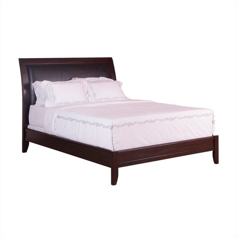 Modus Furniture City II Upholstered Low Profile Sleigh Bed in Coco 1X50LX