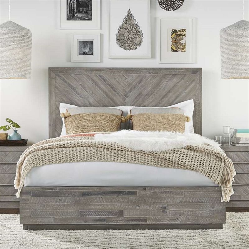 Solid wood deals california king bed