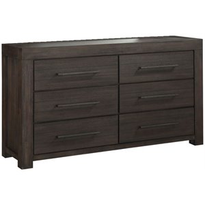 modus heath 6 drawer dresser in distressed basalt gray