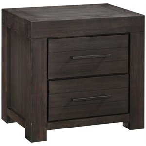 modus heath 2 drawer nightstand in distressed basalt gray