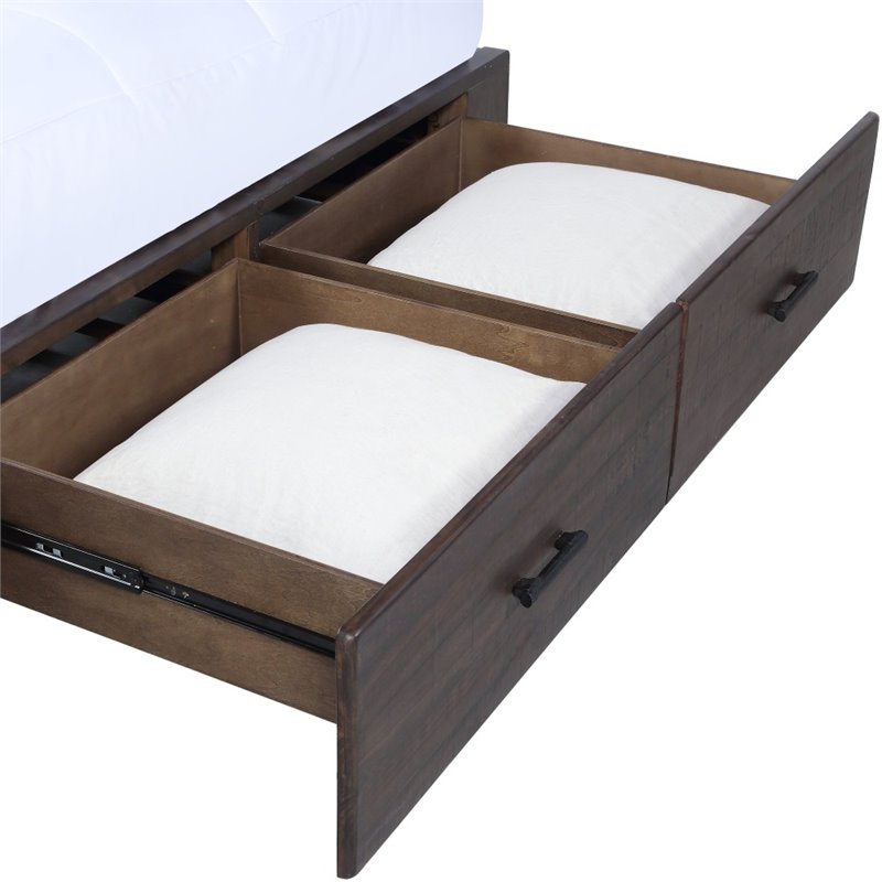 Modus Mckinney Solid Wood King Storage, Solid Wood Storage Bed King Size