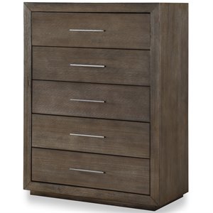 modus melbourne 5 drawer chest in rustic dark pine