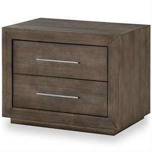 modus melbourne 2 drawer nightstand with usb in dark pine
