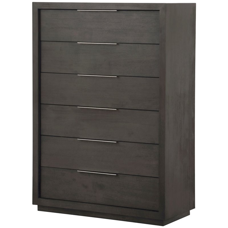 Modus Oxford 6 Drawer Chest in Distressed Basalt Gray - AZU584