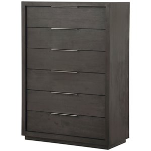 modus oxford 6 drawer chest in distressed basalt gray