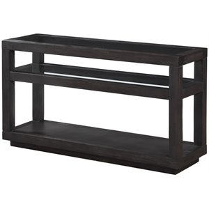 modus oxford console table in distressed basalt gray