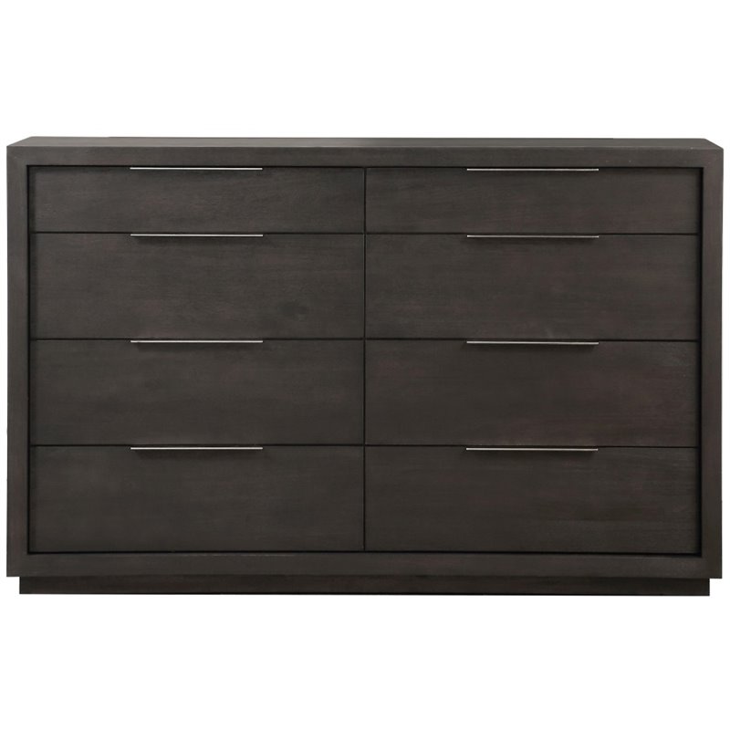 Modus Oxford 8 Drawer Dresser In Distressed Basalt Gray Azu582