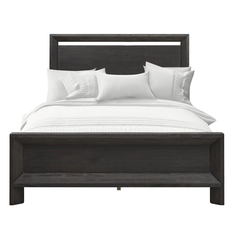 Modus Chloe King Solid Wood Panel Bed In Basalt Gray Cymax Business Modus Chloe King Solid Wood Panel Bed, Wood Panel Bed King