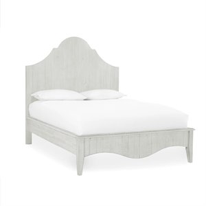 modus ella solid wood scroll bed in white wash