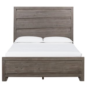 modus hearst solid wood panel bed in sahara tan