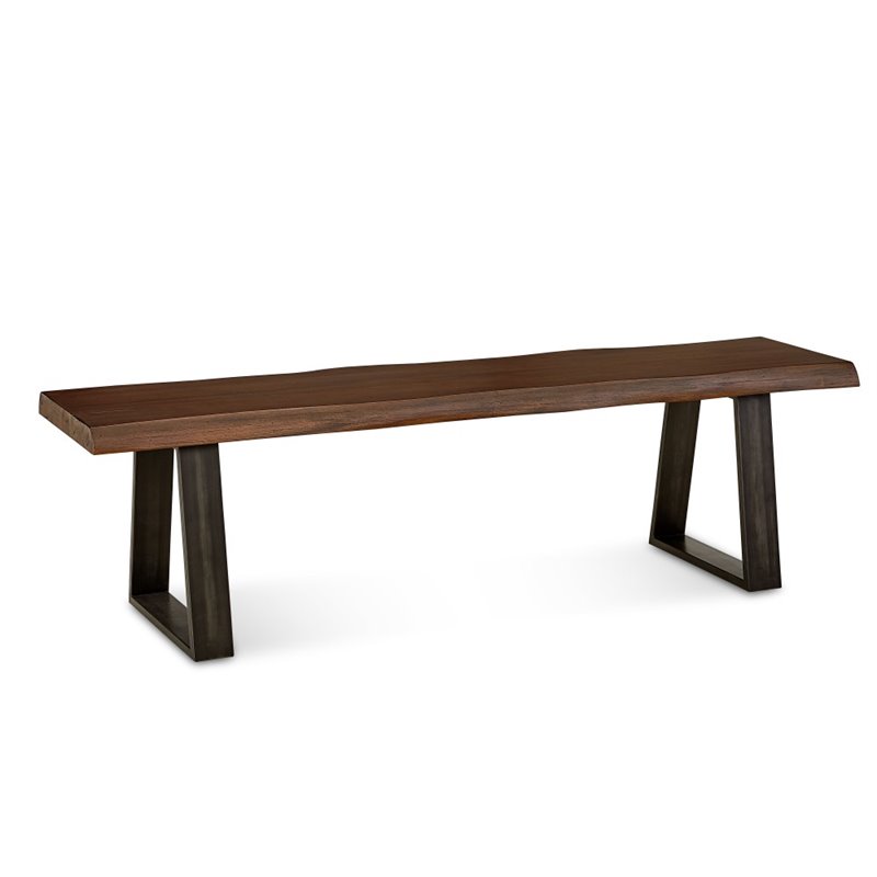 Tan best sale dining bench