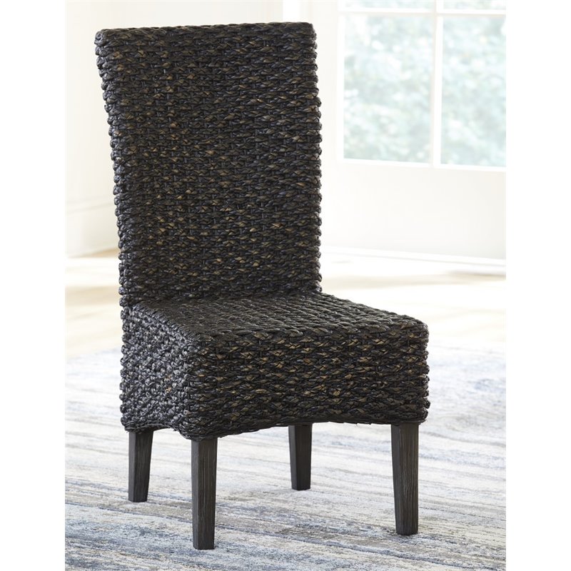 Modus Meadow Woven Water Hyacinth Armless Accent Chair in