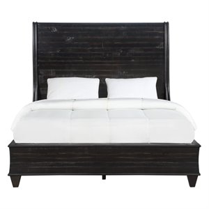 modus philip solid wood platform bed in dark espresso