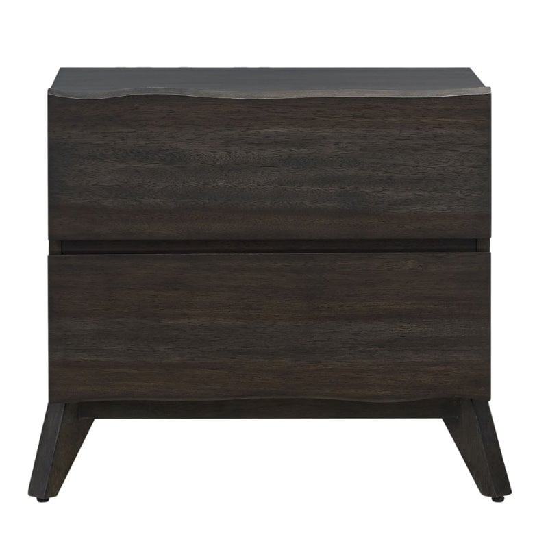 Modus Tahoe 2 Drawer Solid Wood Nightstand In Umber Gray 6rp781