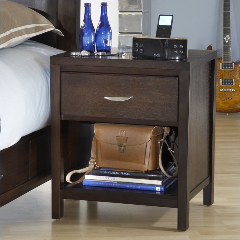 Modus Urban Loft One Drawer Nightstand in Espresso   2O2681