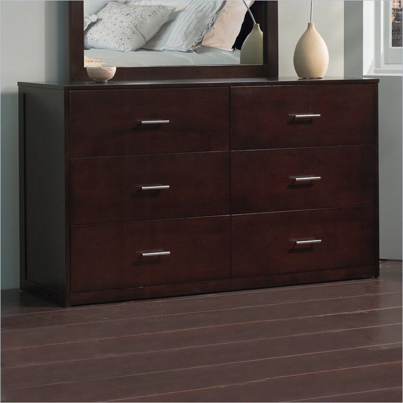 Modus Modera Six Drawer Dresser in Chocolate Brown 3C2282