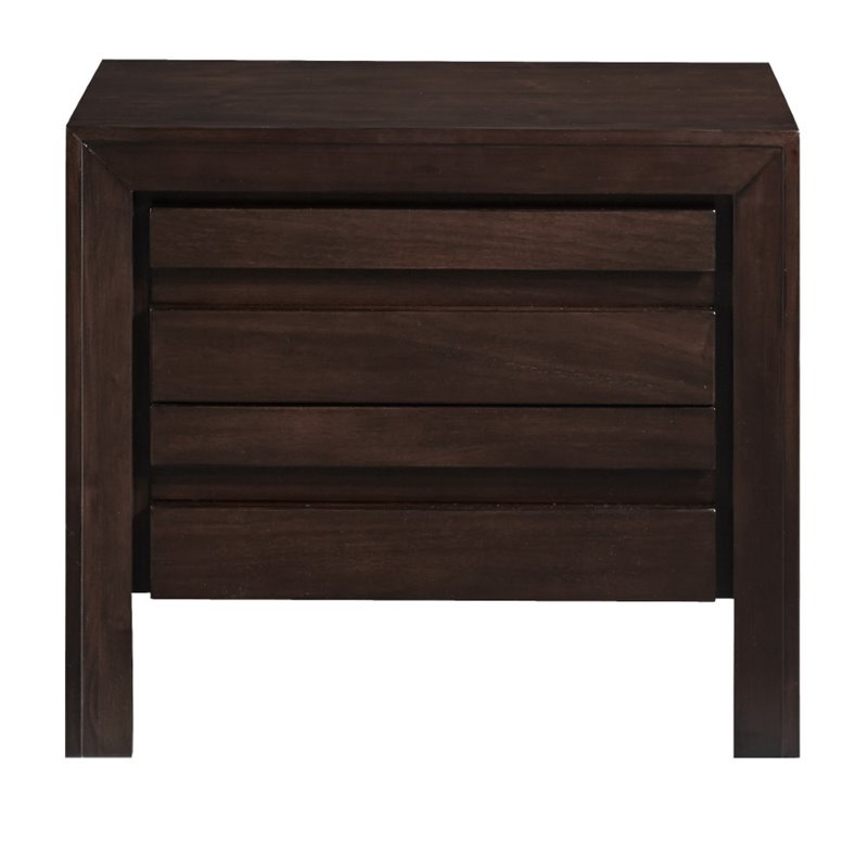 Modus Element Charging Station Nightstand in Chocolate Brown Cymax
