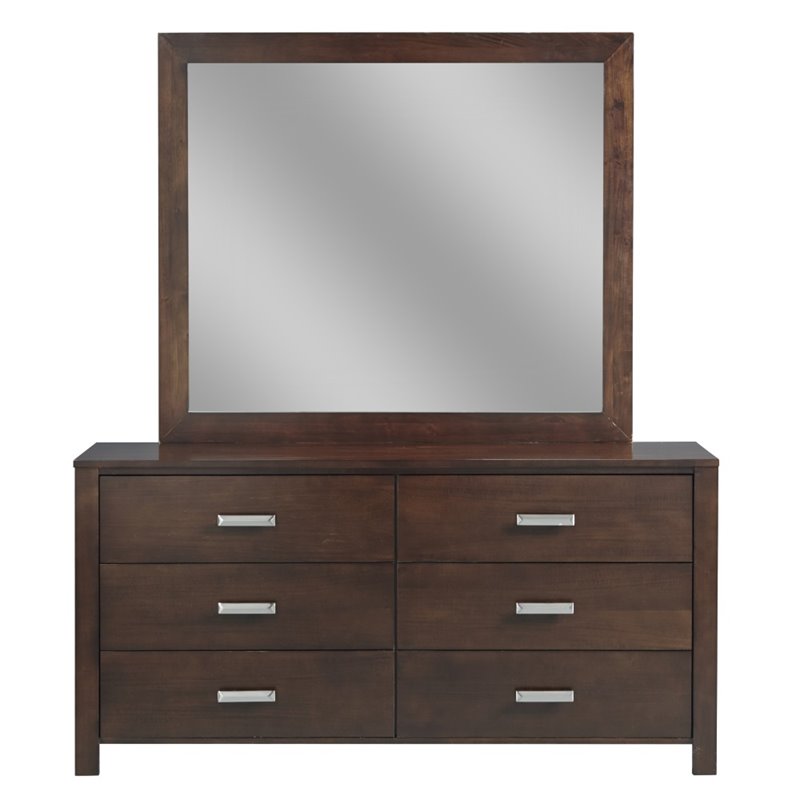 Modus Riva 6 Drawer Dresser In Chocolate Brown Rv2682 Modus Riva 6 Drawer Dresser In