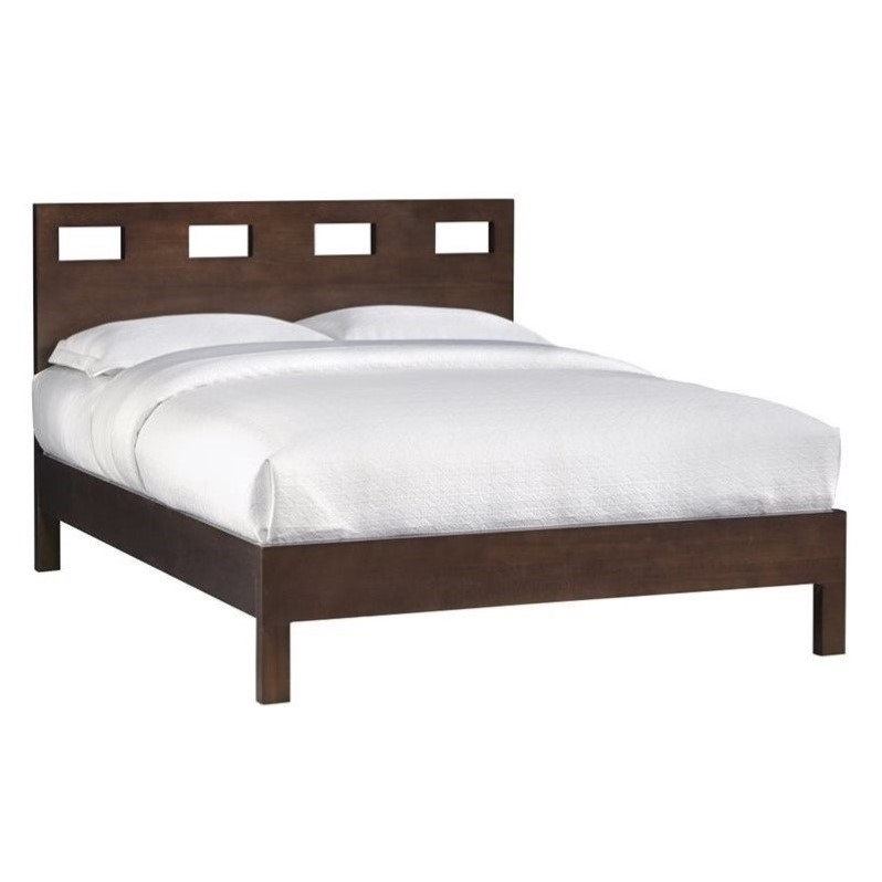 modus furniture riva platform bed in chocolate brown - rv26fx