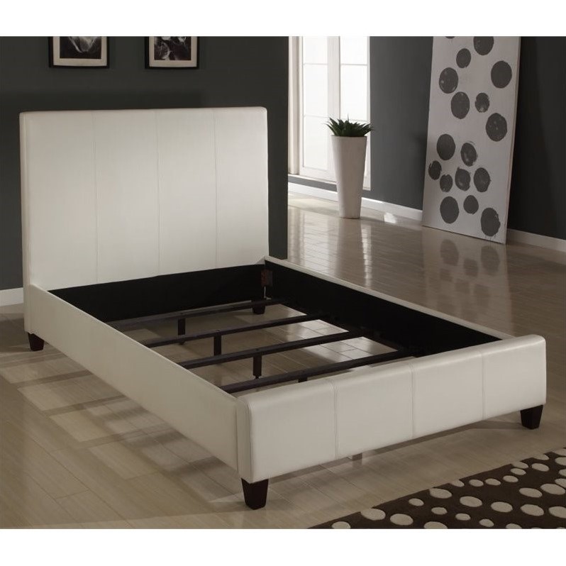 Modus Furniture Upholstered Panel Bed in Ivory 2XA7LX