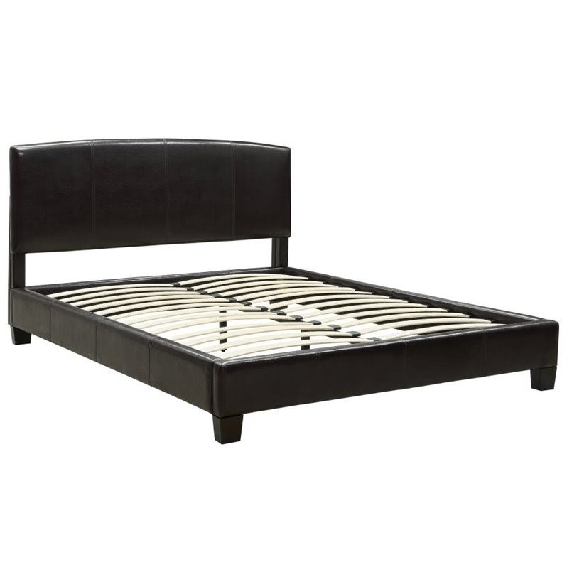 Modus Furniture Upholstered Arch Platform Bed in Chocolate - 7G08PX