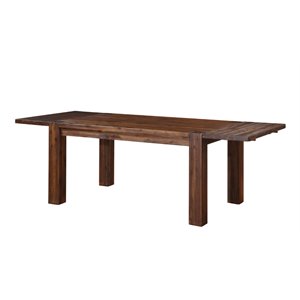 Modus Furniture Meadow Rectangular Dining Table in Brick Brown