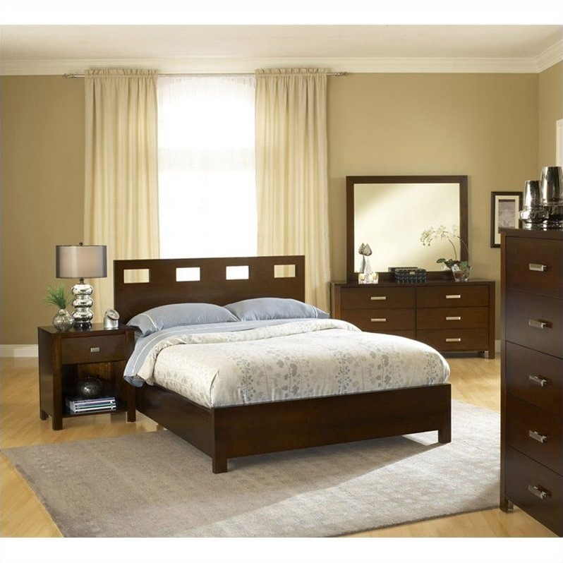 Modus Riva Twin Size Platform Bed In Chocolate Brown Rv26f3