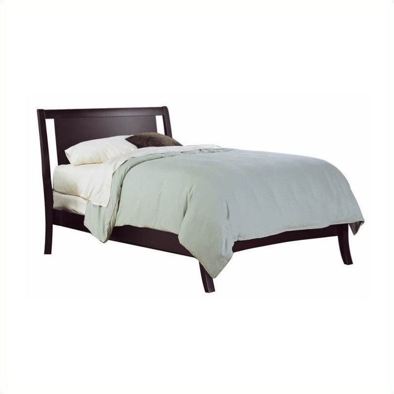Modus Furniture Nevis Low Profile Sleigh Bed in Espresso NLP23FQCKK