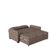 LifeStyle Solutions Monroe Convertible Sofa in Java Brown Microfiber