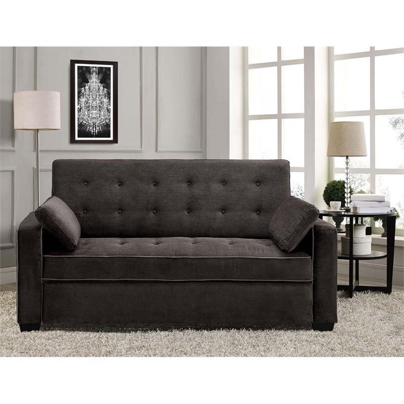 Lifestyle Solutions Monroe Convertible Queen Sofa In Java Saags Lifestyle Solutions Monroe Convertible Queen Sofa In Java