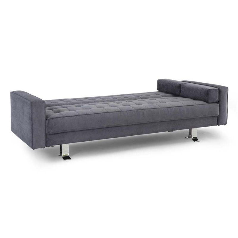 Lifestyle Solutions Nashville Convertible Sofa In Charcoal Gray