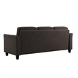 LifeStyle Solutions New Haven Sofa in Coffee Microfiber Upholstery