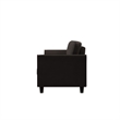 LifeStyle Solutions New Haven Sofa in Coffee Microfiber Upholstery