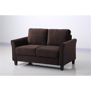 Lifestyle Solutions New Haven Loveseat in Coffee