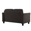LifeStyle Solutions New Haven Loveseat in Coffee Microfiber Upholstery