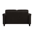 LifeStyle Solutions New Haven Loveseat in Coffee Microfiber Upholstery
