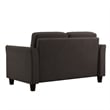 LifeStyle Solutions New Haven Loveseat in Coffee Microfiber Upholstery