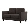 LifeStyle Solutions New Haven Loveseat in Coffee Microfiber Upholstery