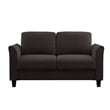 LifeStyle Solutions New Haven Loveseat in Coffee Microfiber Upholstery