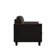 LifeStyle Solutions New Haven Loveseat in Coffee Microfiber Upholstery
