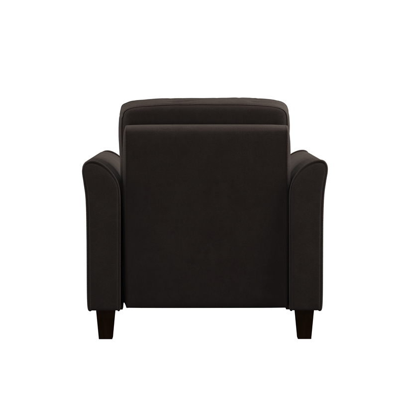 LifeStyle Solutions New Haven Chair in Coffee Microfiber Upholstery