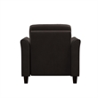 LifeStyle Solutions New Haven Chair in Coffee Microfiber Upholstery