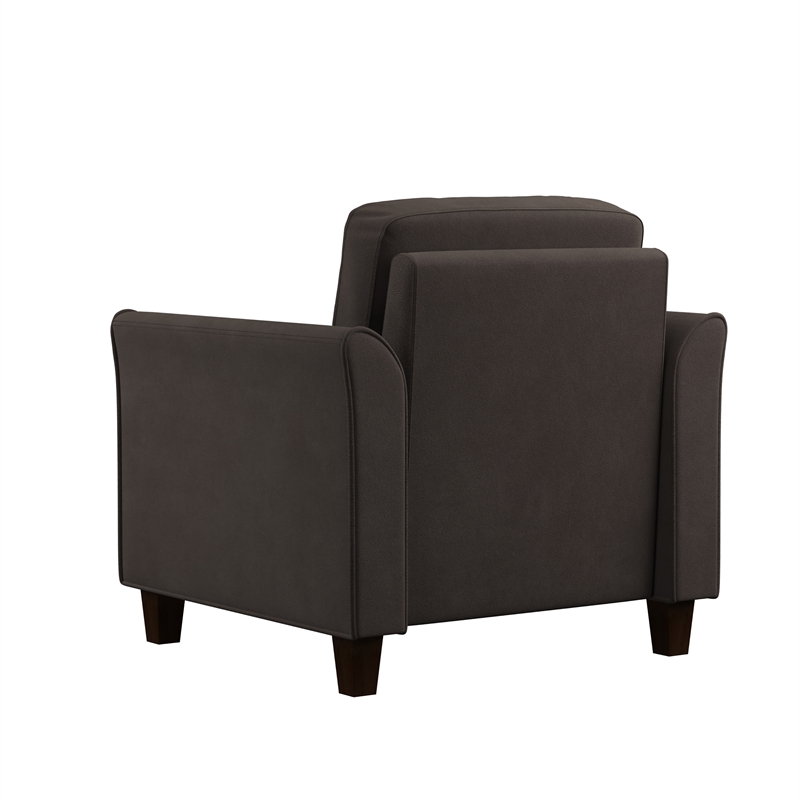 LifeStyle Solutions New Haven Chair in Coffee Microfiber Upholstery
