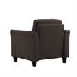 LifeStyle Solutions New Haven Chair in Coffee Microfiber Upholstery